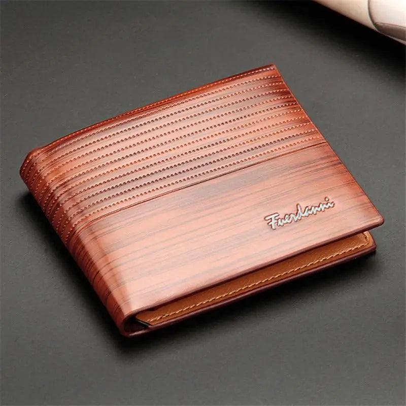 Simple Thin Leather Card Holders Vintage Brown Small Men Business Wallets Classic Design Wallets For Men