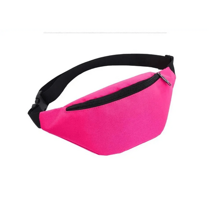 Simple Waterproof Chest Bag Unisex Fanny Pack Ladies Waist Pack Black Retro Style Women&