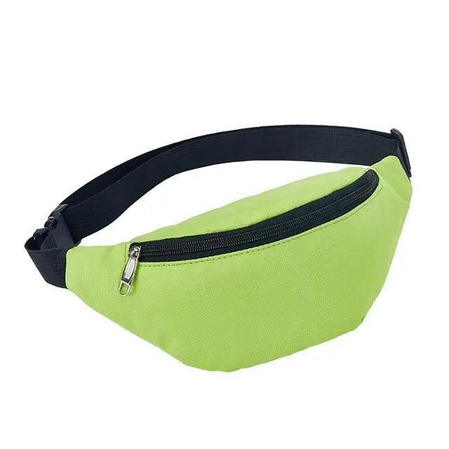 Simple Waterproof Chest Bag Unisex Fanny Pack Ladies Waist Pack Black Retro Style Women&