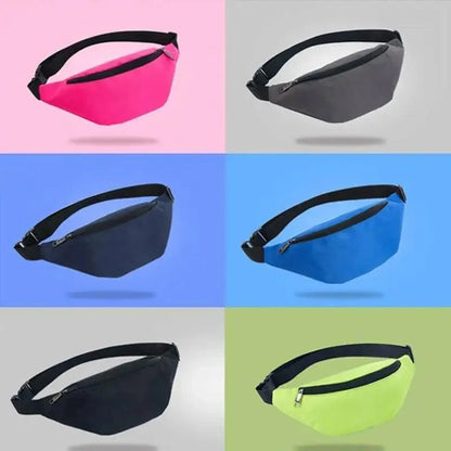 Simple Waterproof Chest Bag Unisex Fanny Pack Ladies Waist Pack Black Retro Style Women&