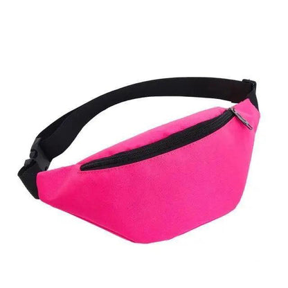 Simple Waterproof Chest Bag Unisex Fanny Pack Ladies Waist Pack Black Retro Style Women&