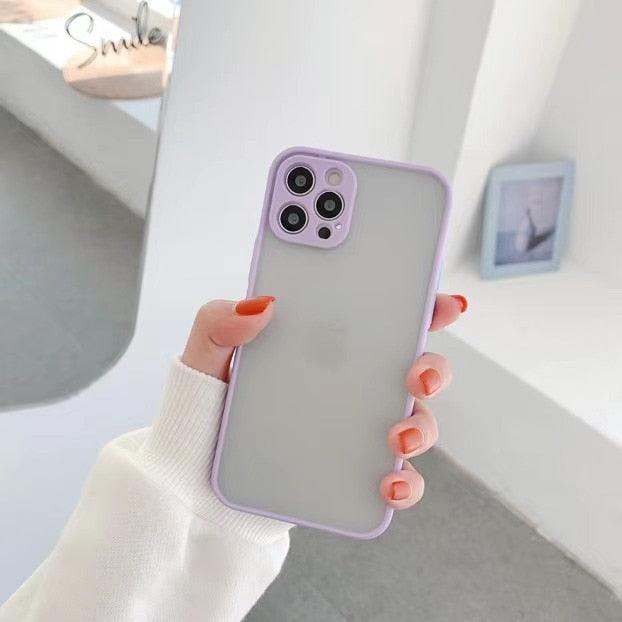 Simple White Camera Shockproof Silicone Phone Case For iPhone 13 Pro Max 14 Pro Protect Cover For Men Modern Translucent Back Cover Mobile case Compatible with iPhone