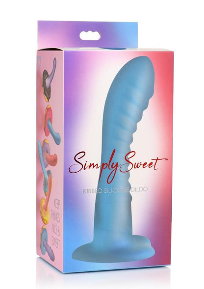 Simply Sweet Ribbed Silicone Dildo Textured Pleasure