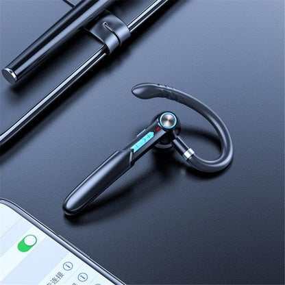 Single Wireless Bluetooth 5.0 Headset Handsfree HIFI Fingerprint Touch Hanging Ear Earphone for iPhone Waterproof Earpiece Ear Wireless Bluetooth Sport Headphones