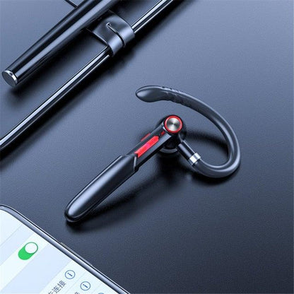 Single Wireless Bluetooth 5.0 Headset Handsfree HIFI Fingerprint Touch Hanging Ear Earphone for iPhone Waterproof Earpiece Ear Wireless Bluetooth Sport Headphones