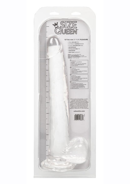 Size Queen 12" Dildo with Balls by CalExotics