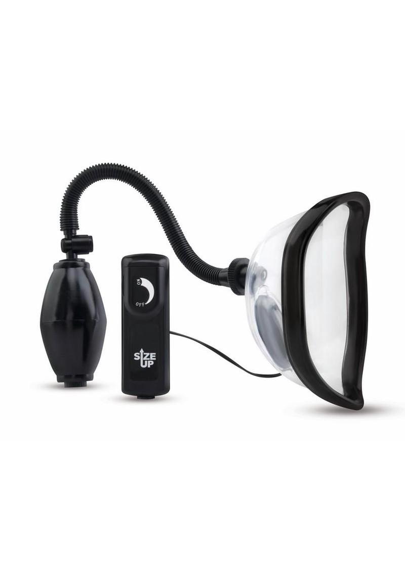 Size Up Vibrating Pussy Pump with Wired Remote Controlled
