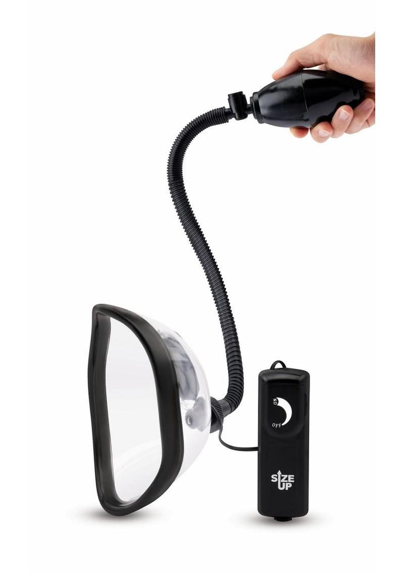 Size Up Vibrating Pussy Pump with Wired Remote Controlled
