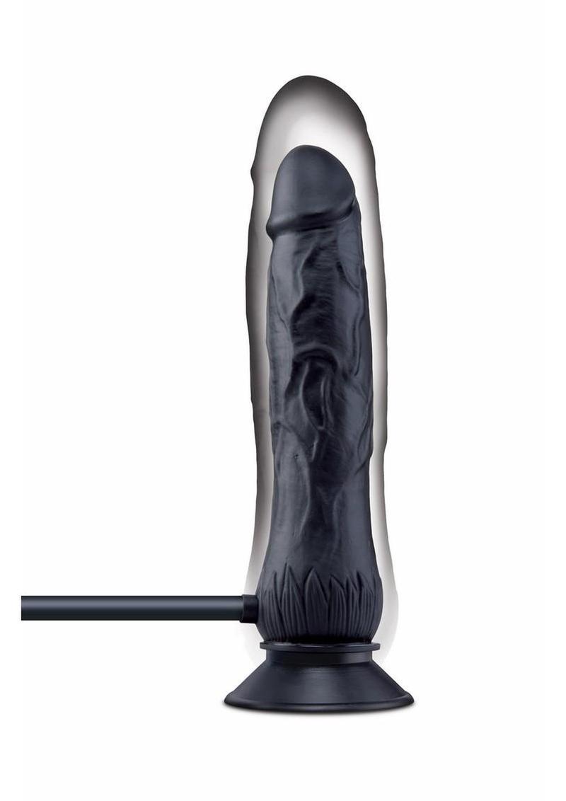 Size Up Silicone Ripple Inflatable Dildo