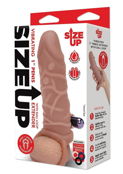 SIZE UP Vibrating Realistic Penis Extender