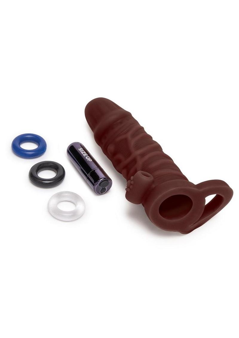 SIZE UP Vibrating Realistic Penis Extender