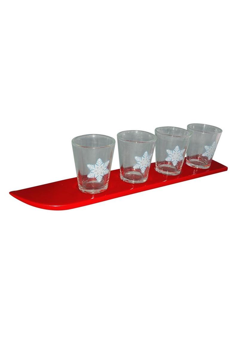 Ski Shot Glass Set Fun Winter-Themed Shot Glasses for Parties