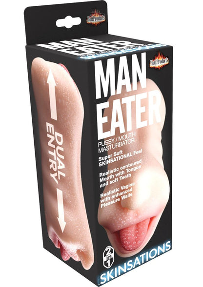 Man Eater Dual Entry Pussy &amp; Mouth Masturbator By Skinsations