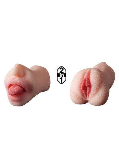 Man Eater Dual Entry Pussy &amp; Mouth Masturbator By Skinsations