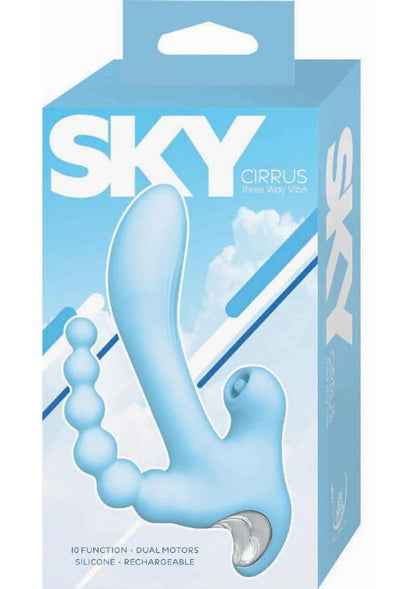 SKY Cirrus Three-Way Rechargeable Silicone Vibrator