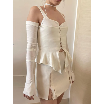 Off Shoulder Long Sleeve T-shirts