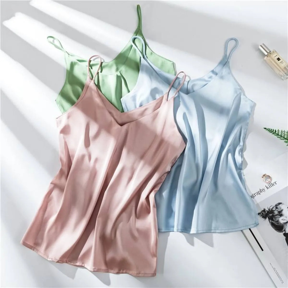 Sleeveless V-Neck Tops