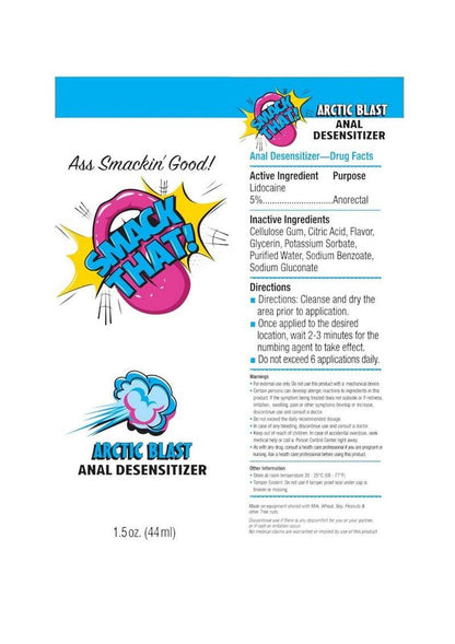 Smack That Arctic Blast Anal Desensitizer Cream