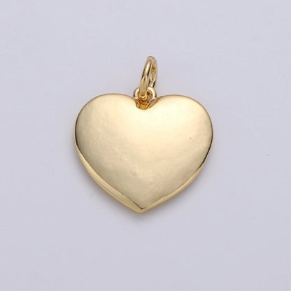 Small Heart Charm - Dainty Gold Mini Heart Add On Charm - Dainty Heart - Love Inspired Gold Filled Heart Pendant | D-615