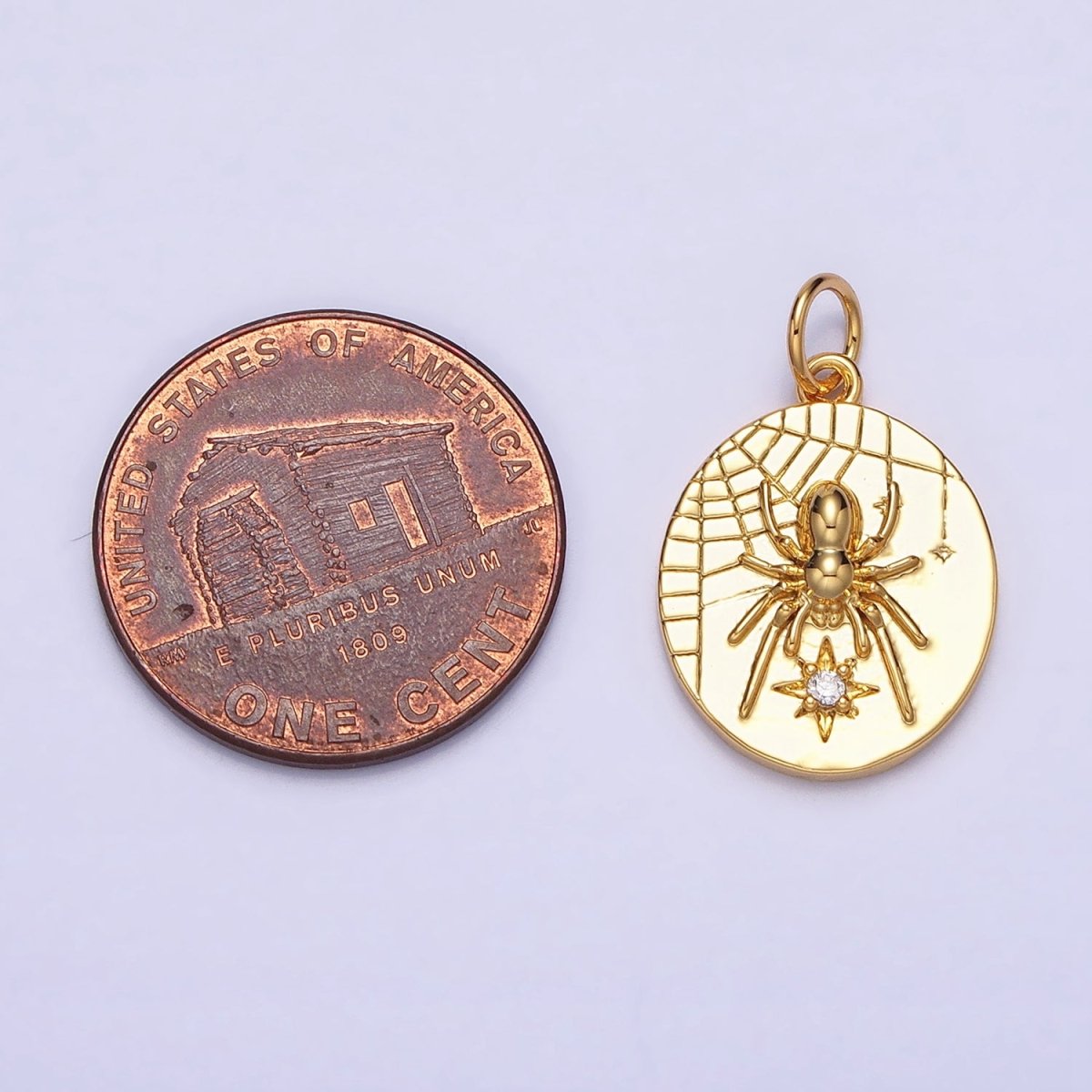Small Spider Charm Insect Gold, Silver Halloween Gothic Charm AC-567 AC-568