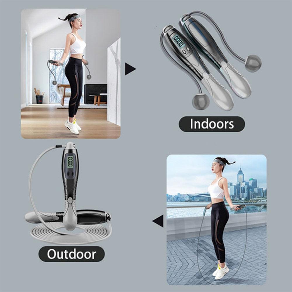 Smart Creative Counting Skipping Rope Wireless Skip Rope Electronic Digital Lose Weight Cordless Jump Ropes Weighted Cordless Jump Rope For Fitness Jump Rope Counter Adjustable Speed Skipping Rope For Men Women