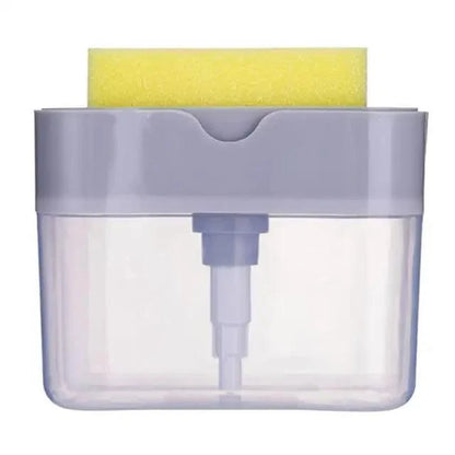 Smart Soap Dispenser For Kitchen Dishwashing Soap Pump Dispenser Kitchen Sponge Holder Handy Space Saving Soap Box 2 IN 1 Kitchen Soap Pump