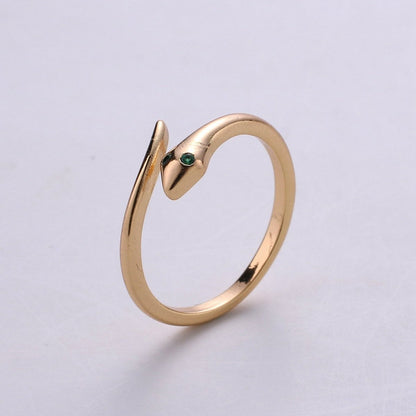 Snake Ring - Serpent Ring - Stackable Gold Ring - Minimalist Gold Ring - Thin Ring - Dainty Ring - Tiny Ring -Small Gold Ring -Delicate Ring R-046