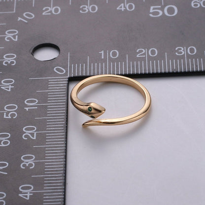Snake Ring - Serpent Ring - Stackable Gold Ring - Minimalist Gold Ring - Thin Ring - Dainty Ring - Tiny Ring -Small Gold Ring -Delicate Ring R-046