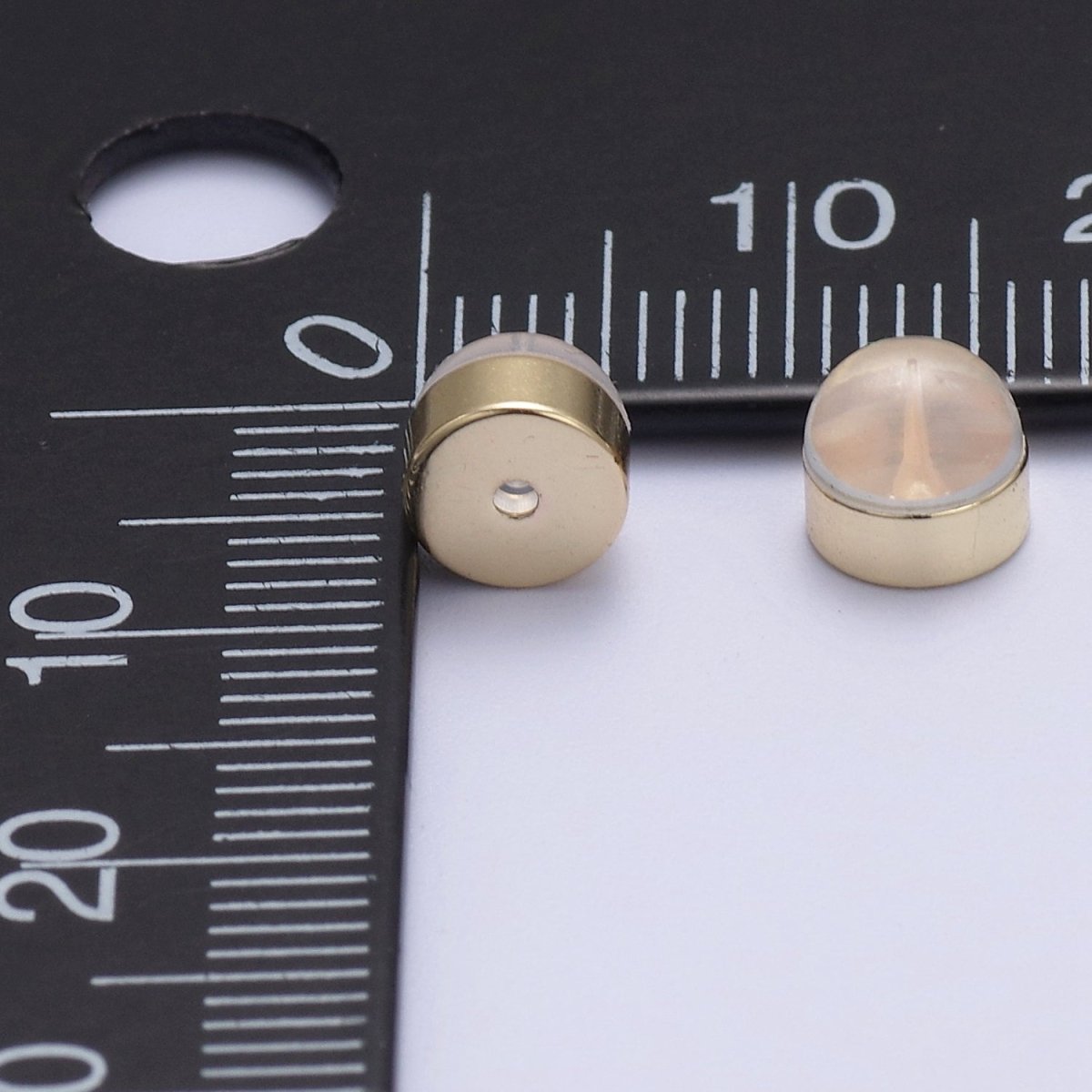 Soft Silicone Earring Backs for Studs Gold/Silver Rubber Earring Backs Replacements Hypoallergenic Safety Plastic Earring Back for Earring K-217