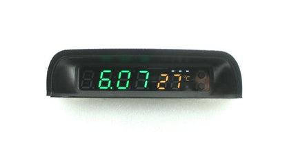 Solar Car Digital Clock Thermometer Dual Color Display Smart Switch High Precision LED Digital Clock Dashboard Solar Powered Car Electronic Clock Stick-On Luminous Car Clock Dashboard Auto Clock Car Watch Clock with Adjustable Brightness Date Temperature