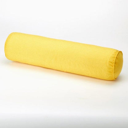 Solid Long Round Maternity Pillow Cotton linen Neck Headrest Body pillow Bed Chair Car Seat Backrest Sleeping Pillow Round Cervical Roll Cylinder Bolster Pillow with Removable Washable Cover, Ergonomically Designed  for Head Neck Spine