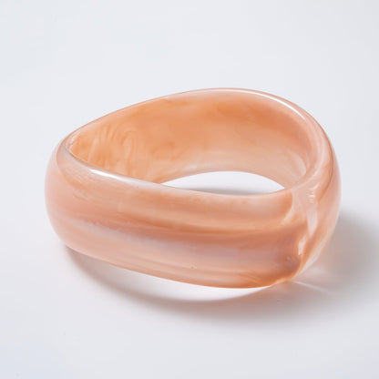 Solid Resin Acrylic Geometric Wide Bangle Bracelet | WA-3384 ~ WA-3393