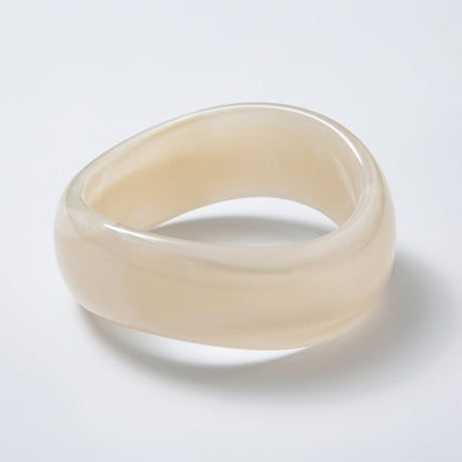 Solid Resin Acrylic Geometric Wide Bangle Bracelet | WA-3384 ~ WA-3393