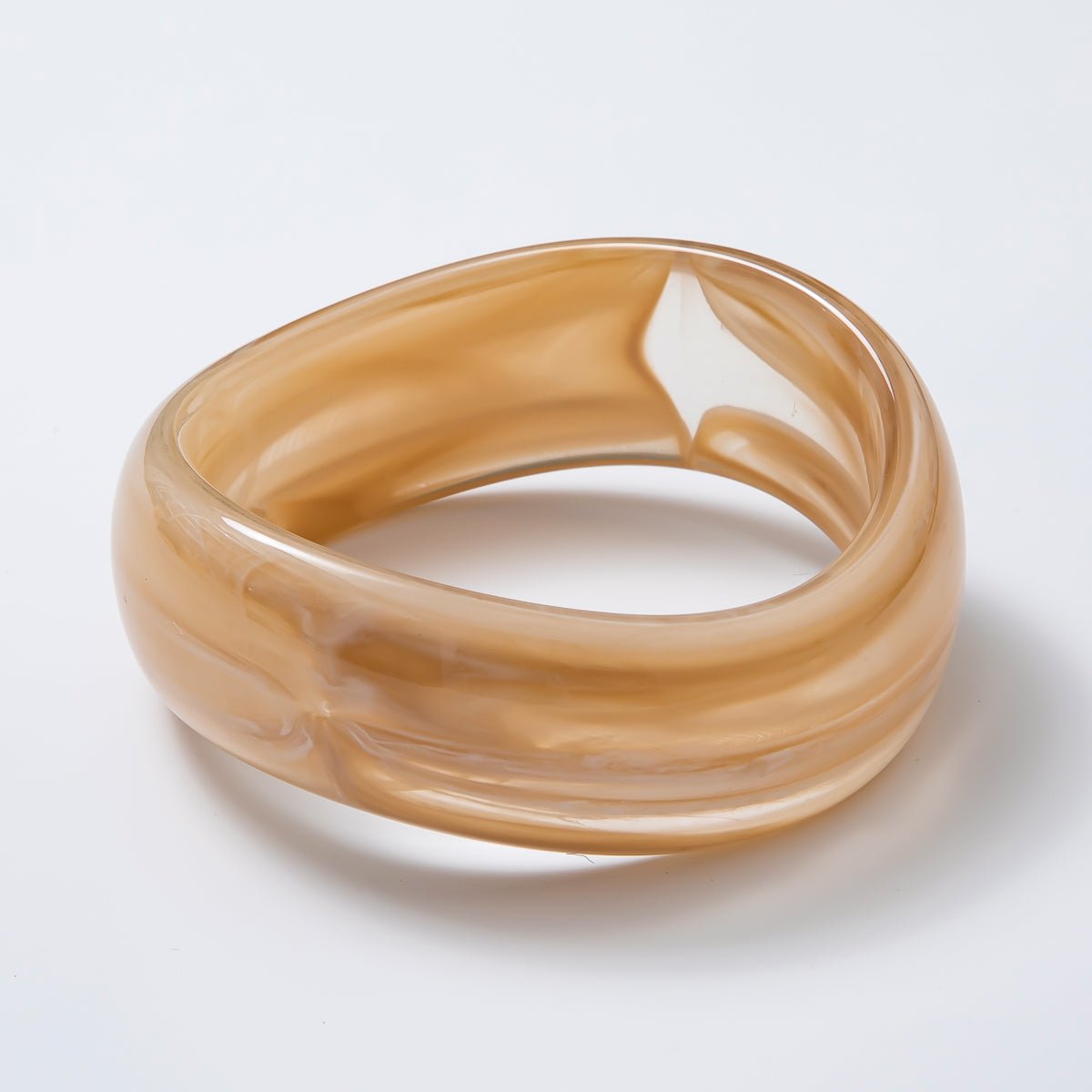 Solid Resin Acrylic Geometric Wide Bangle Bracelet | WA-3384 ~ WA-3393