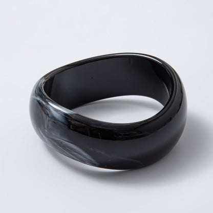 Solid Resin Acrylic Geometric Wide Bangle Bracelet | WA-3384 ~ WA-3393