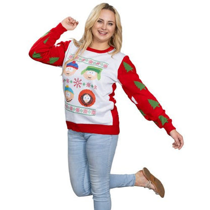 South Park Stan Kyle Cartman Kenny Faces Christmas Sweater