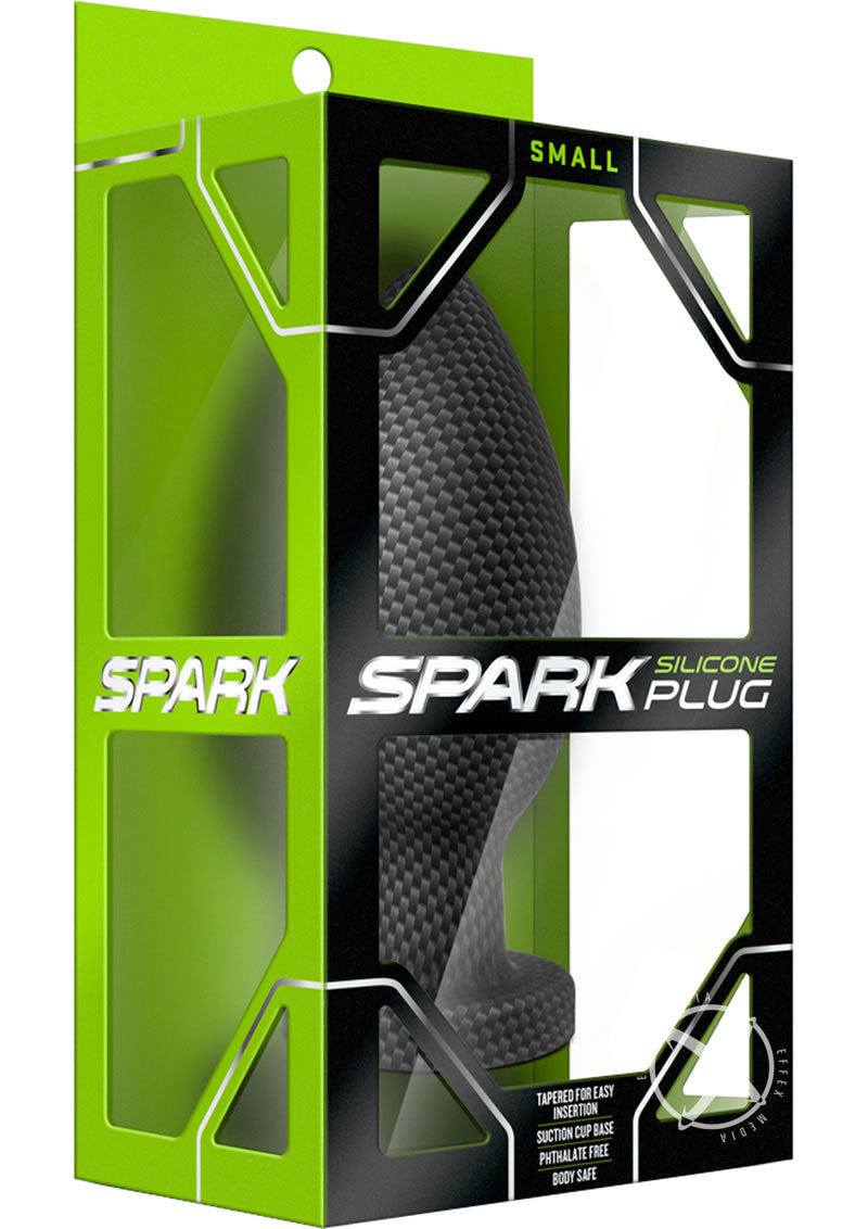 Spark Silicone Butt Plug Small Carbon Fiber