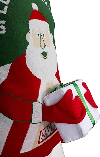 Special Delivery 3D Interactive Santa Claus Gift Christmas Sweater