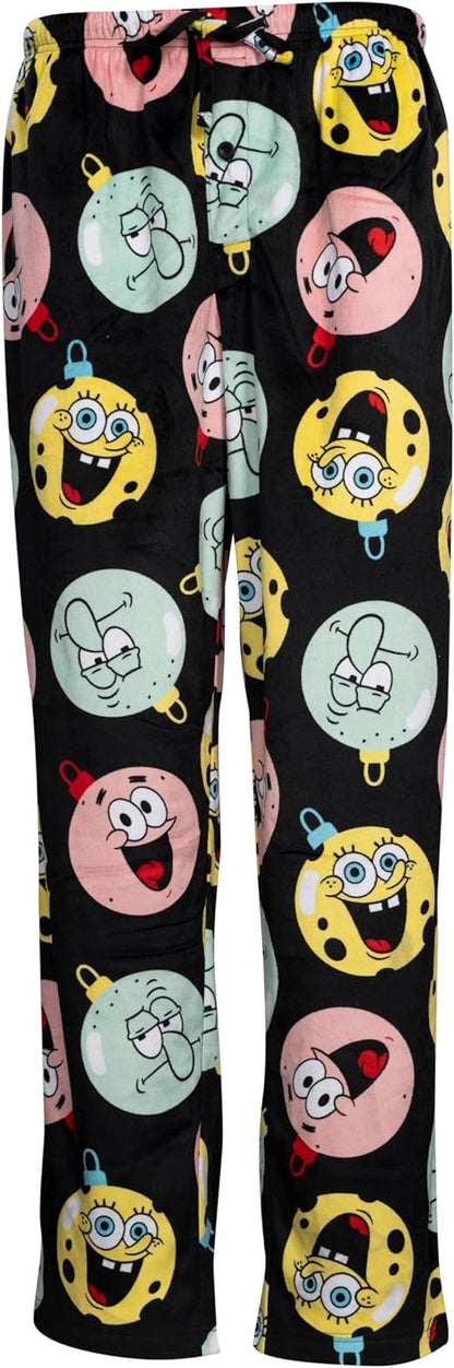 Spongebob Ornaments Balls Black Lounge Pants