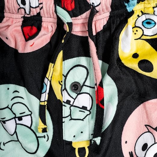 Spongebob Ornaments Balls Black Lounge Pants