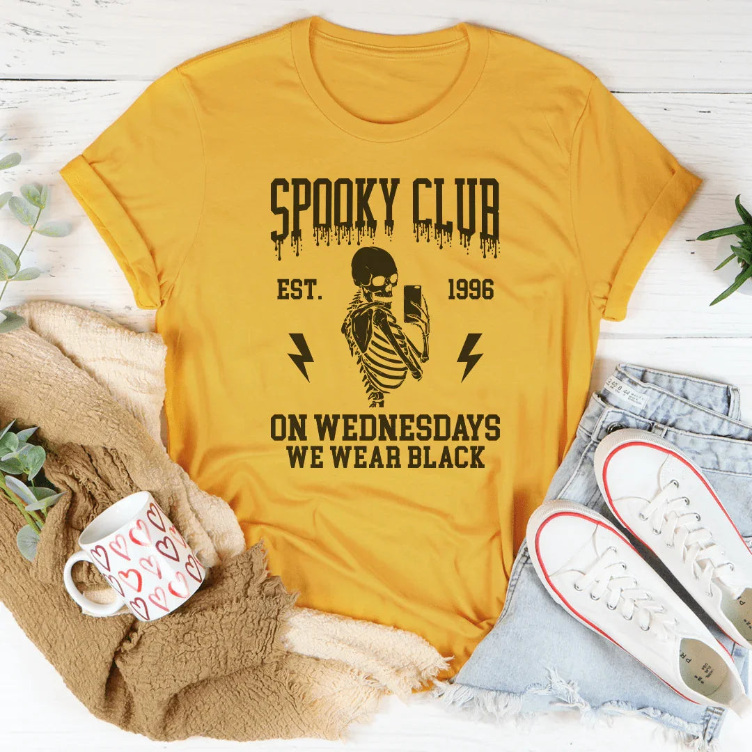 Spooky Club Est 1996 On Wednesdays We Wear Black Tee
