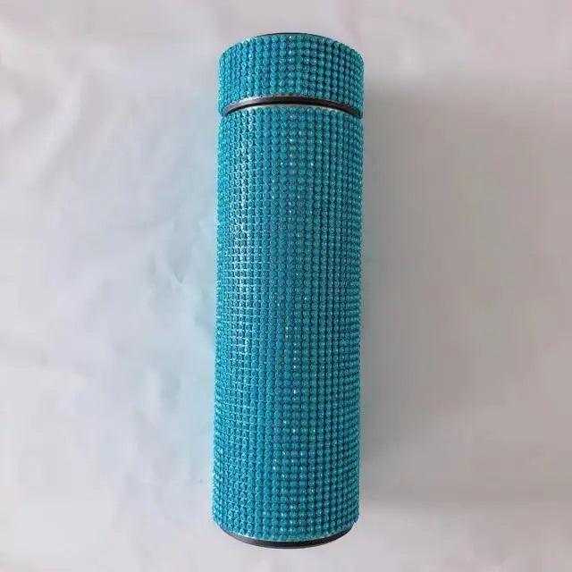 Sport Sterlling Creative Diamond Thermos Bottle Water Bottle Stainless Steel Smart Temperature Display Vacuum Flask Mug Gift for Men Women