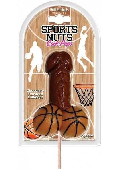 Sports Nuts Cock Pop Chocolate Flavored Lollipop Basketball Design
