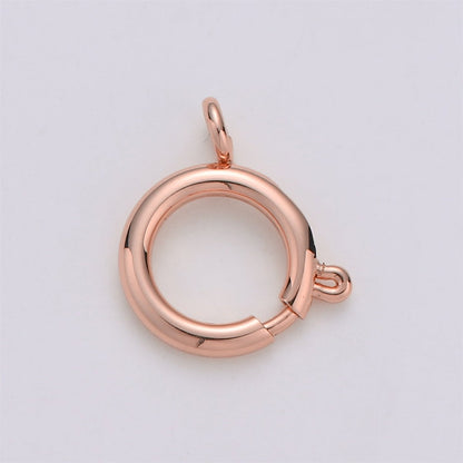 Spring Ring Clasp with Loops, Gold Spring Clasp, Gold Trigger Clasp, Large Spring Ring, Jewelry Findings, Components K-384 K-572 - K-574