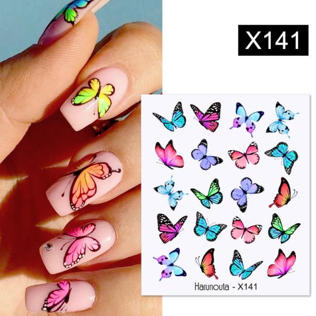 Spring Simple Green Theme Water Decal Sticker Flower Leaf Tree Summer Slider For Manicuring Nail Art Watermarks Art Decoration Manicure Tools Nail Watermark Decals iridescent Decoration Nail Self-Adhesive Decals Nail Stickers Water Transfer Fresh Nail