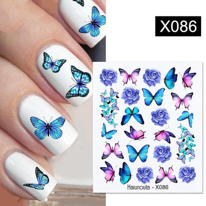 Spring Simple Green Theme Water Decal Sticker Flower Leaf Tree Summer Slider For Manicuring Nail Art Watermarks Art Decoration Manicure Tools Nail Watermark Decals iridescent Decoration Nail Self-Adhesive Decals Nail Stickers Water Transfer Fresh Nail