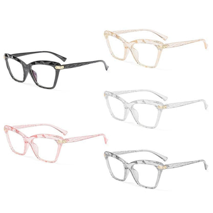 Square Women Reading Glasses Frame Crystal Multi-section  Optical Computer Glasses Square Design Reading Glasses For Women Light Blocking Computer Reader Glasses For Men And Women