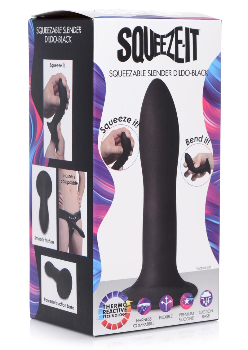 Squeeze It Squeezable Slender Silicone Flexible Dildo