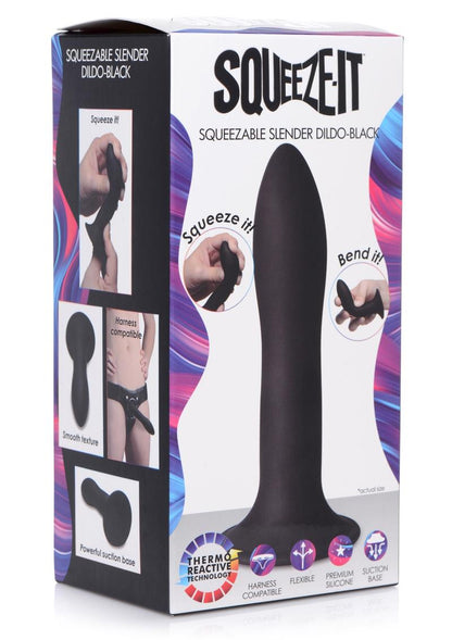 Squeeze It Squeezable Slender Silicone Flexible Dildo