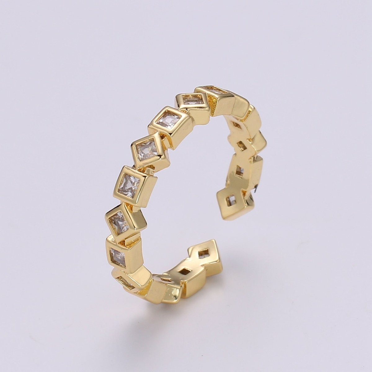 Stacking Ring, Shape Geometric Ring, Stackable Ring, Minimalist Ring, Pinky Ring, Dainty Gold Ring, Thin Cz Ring